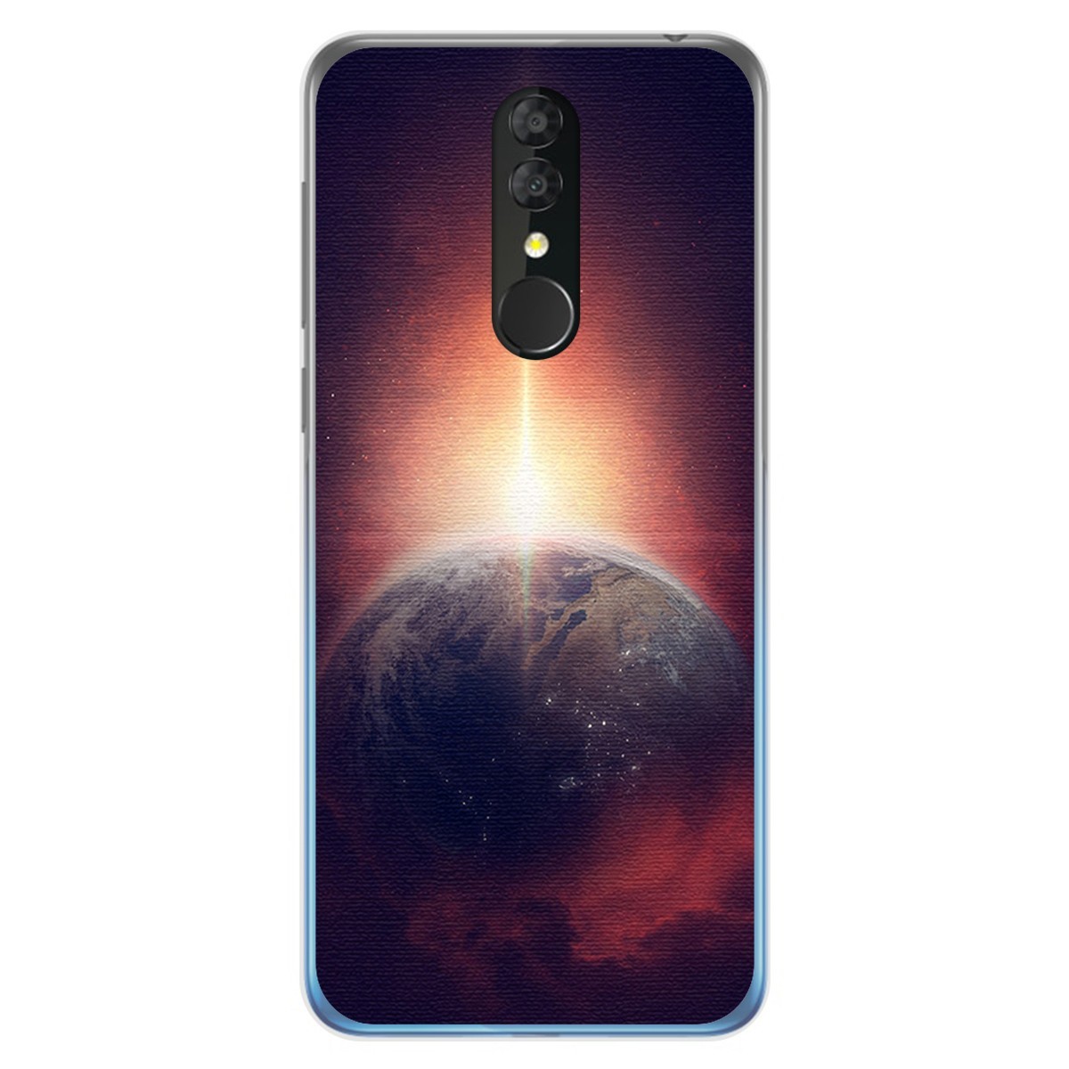 Funda Gel Tpu para Alcatel 3 2019 diseño Tierra Dibujos