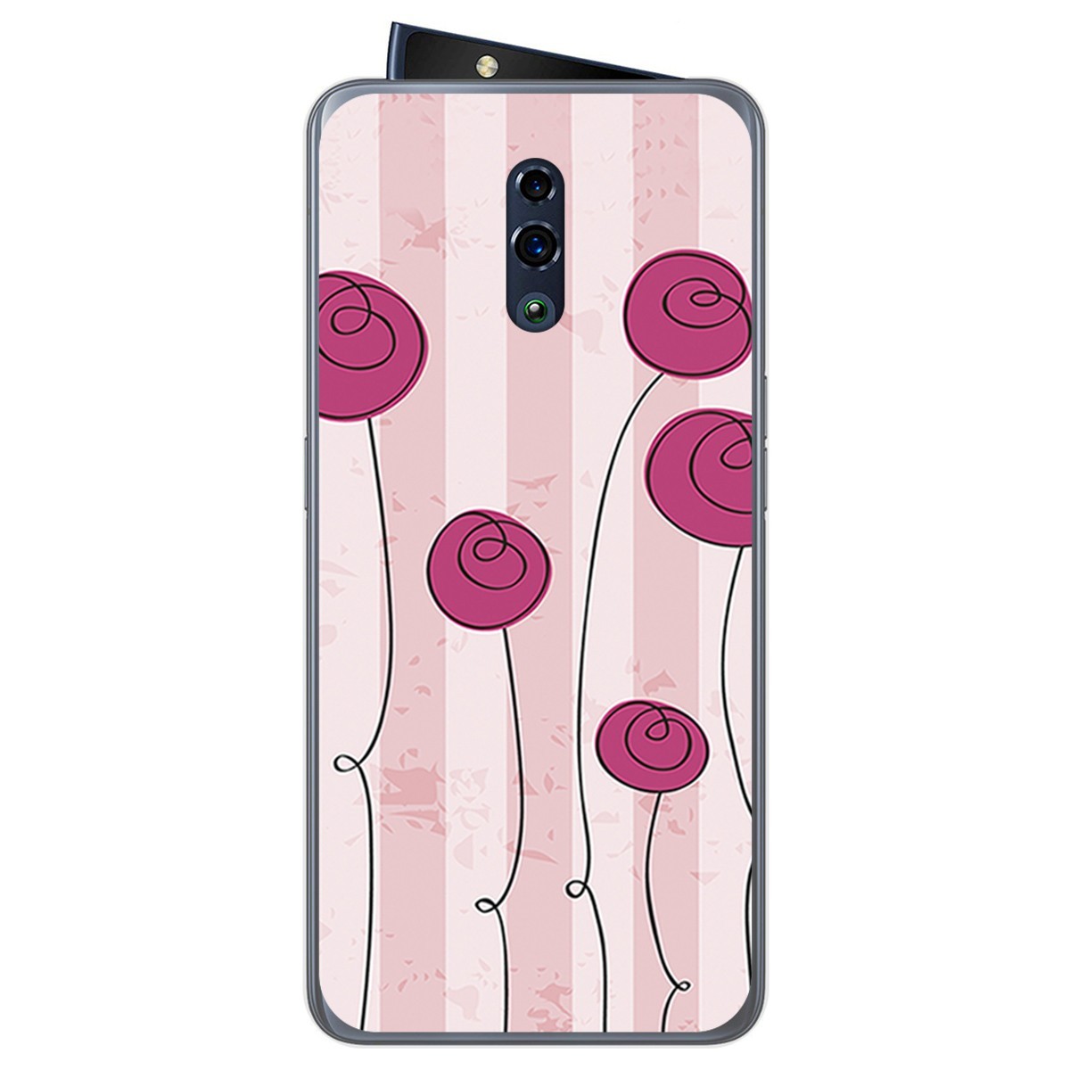 Funda Gel Tpu para Oppo Reno diseño Flores Vintage Dibujos