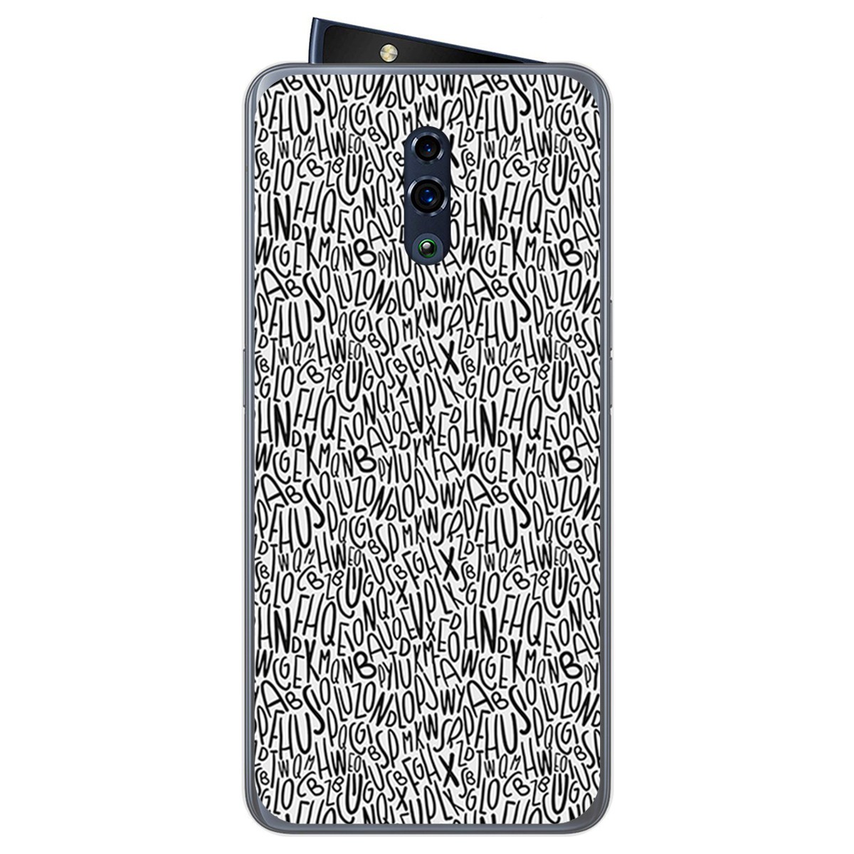 Funda Gel Tpu para Oppo Reno diseño Letras Dibujos