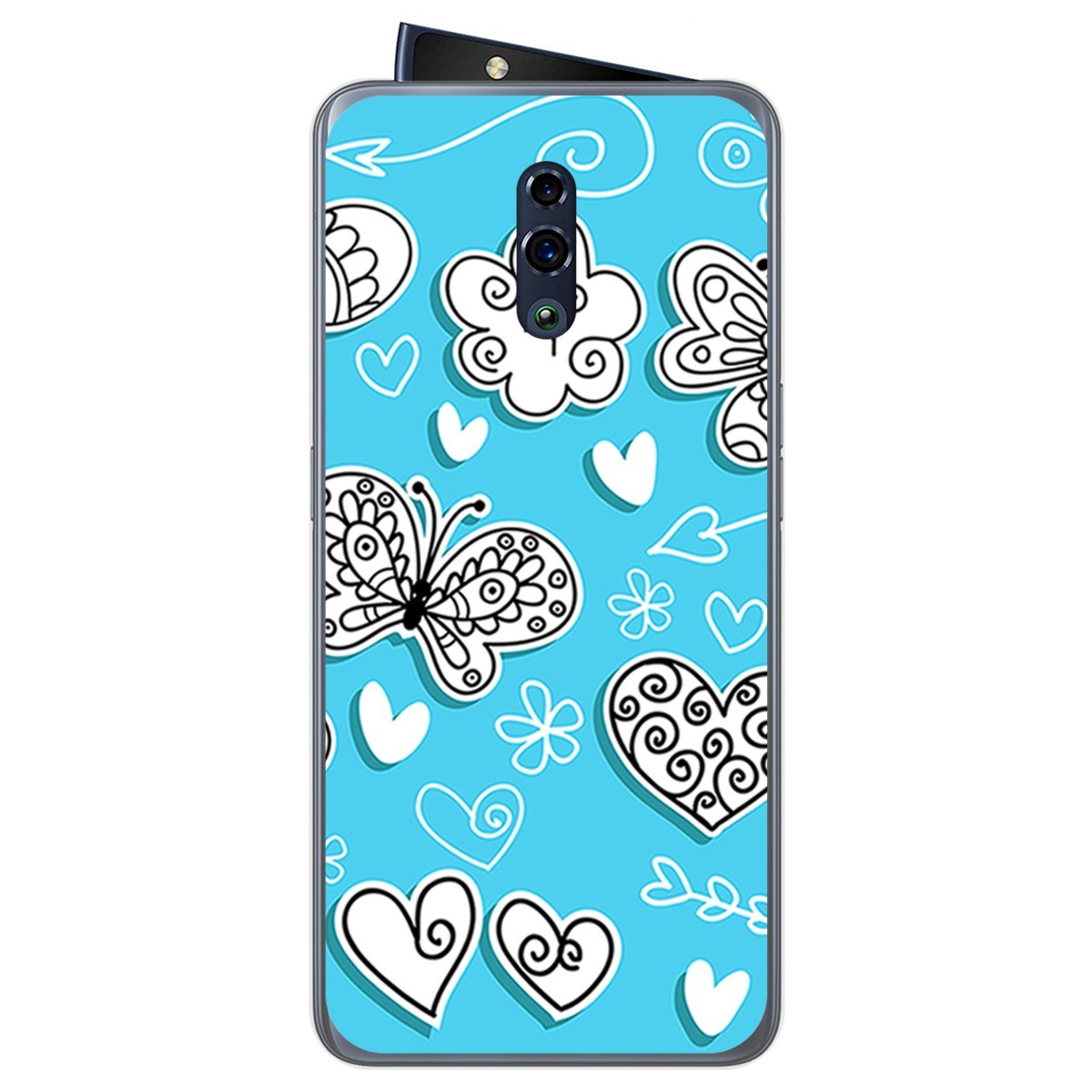 Funda Gel Tpu para Oppo Reno diseño Mariposas Dibujos
