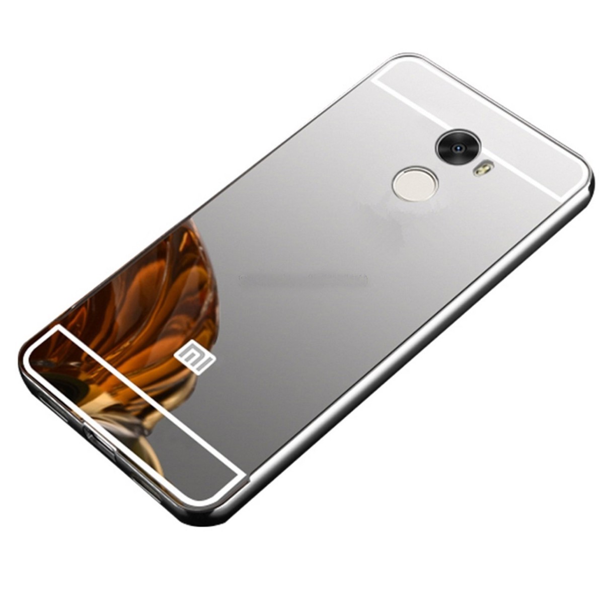 Funda Bumper Plata Aluminio + Tapa Trasera para Xiaomi Redmi 4