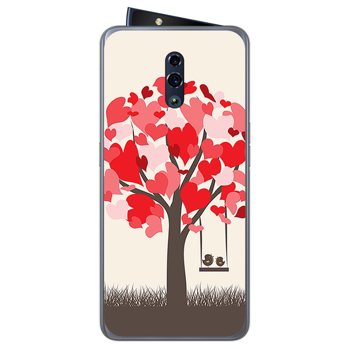 Funda Gel Tpu para Oppo Reno diseño Pajaritos Dibujos