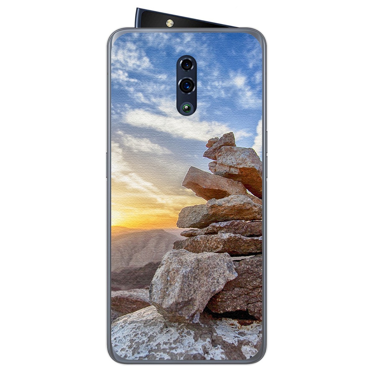 Funda Gel Tpu para Oppo Reno diseño Sunset Dibujos