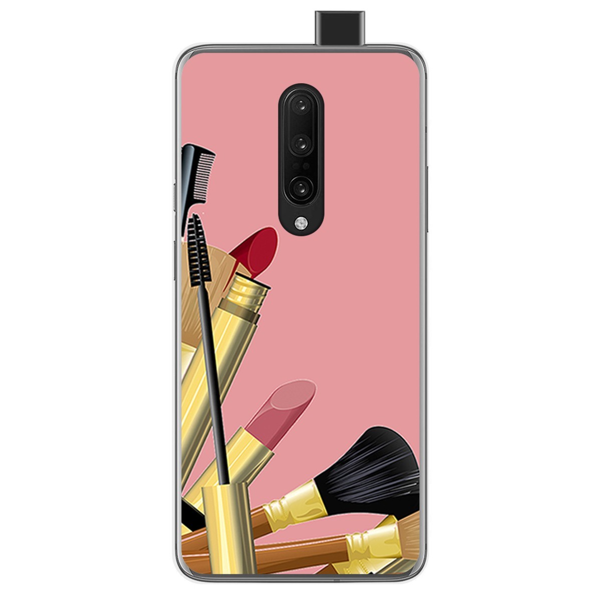 Funda Gel Tpu para Oneplus 7 Pro diseño Brochas Dibujos