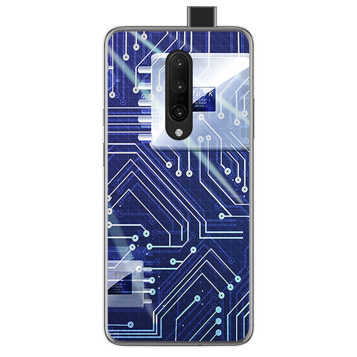 Funda Gel Tpu para Oneplus 7 Pro diseño Circuito Dibujos