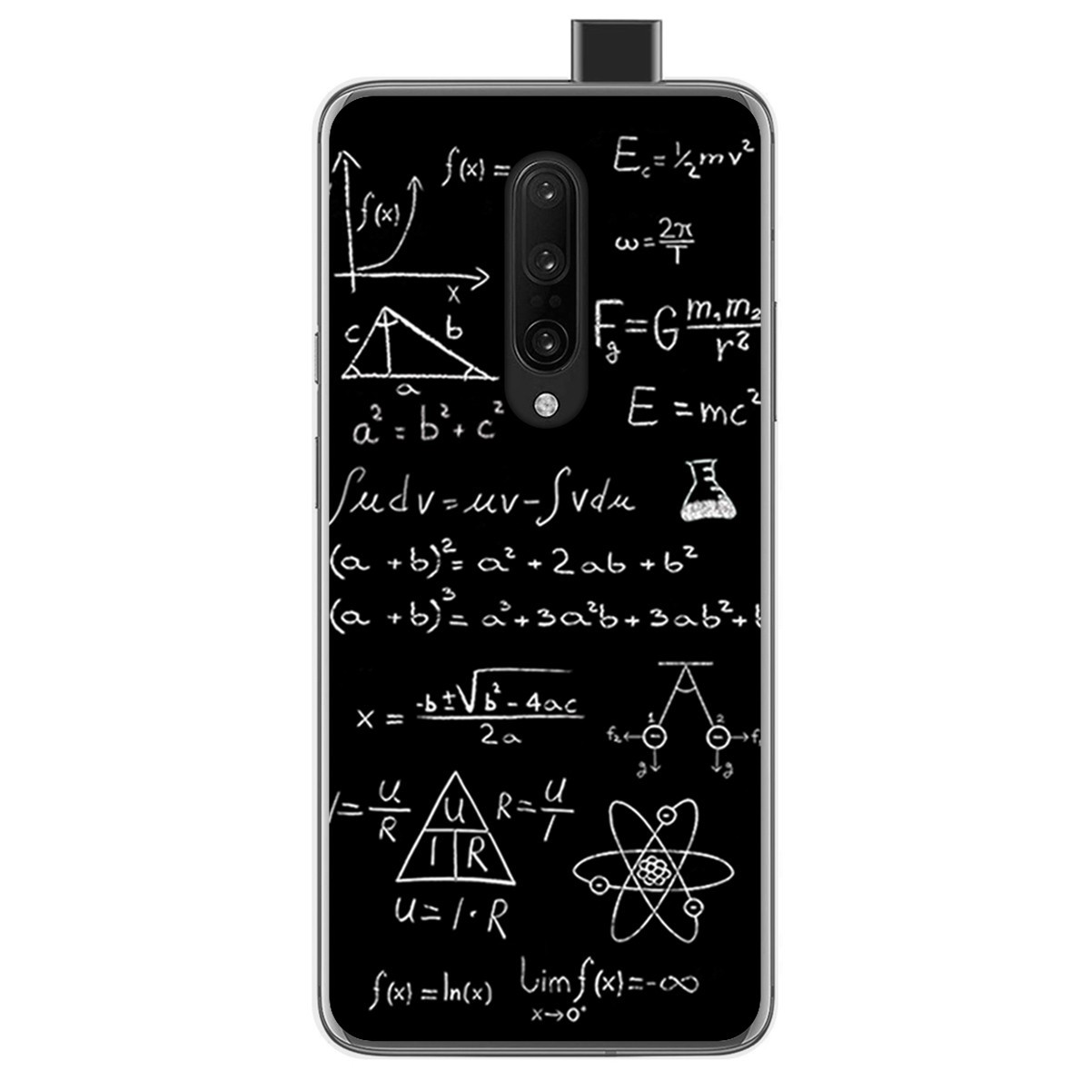 Funda Gel Tpu para Oneplus 7 Pro diseño Formulas Dibujos