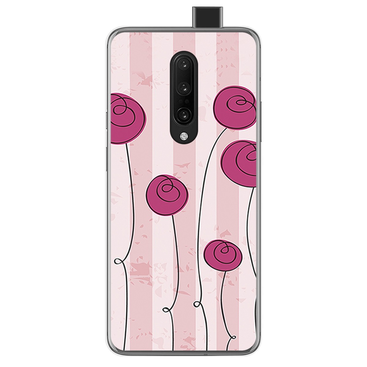 Funda Gel Tpu para Oneplus 7 Pro diseño Flores Vintage Dibujos