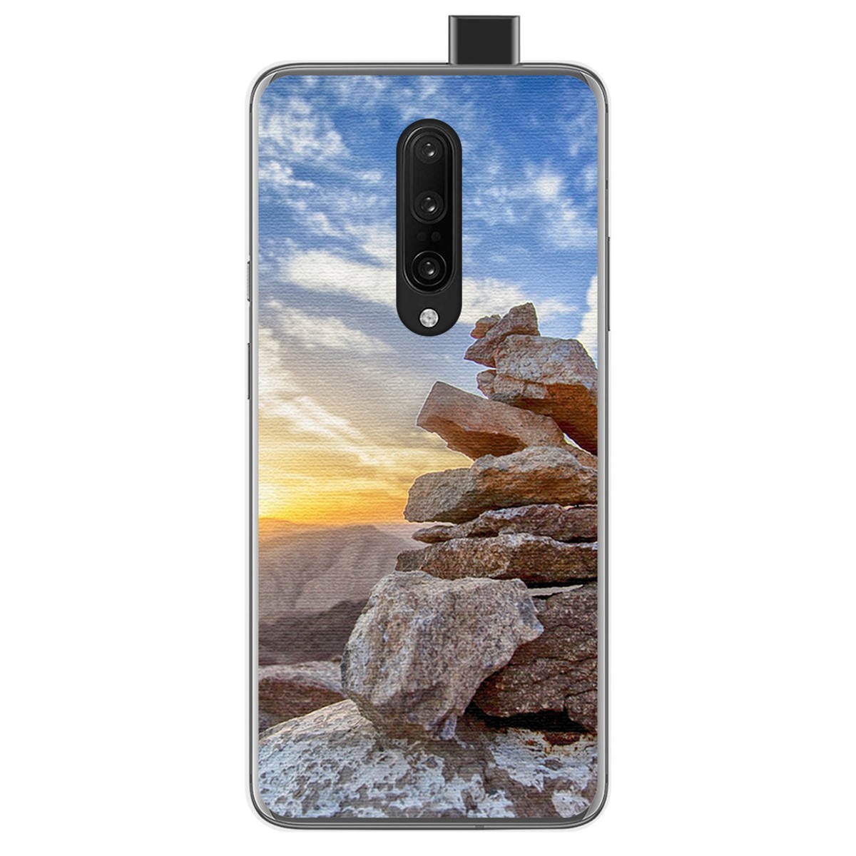 Funda Gel Tpu para Oneplus 7 Pro diseño Sunset Dibujos