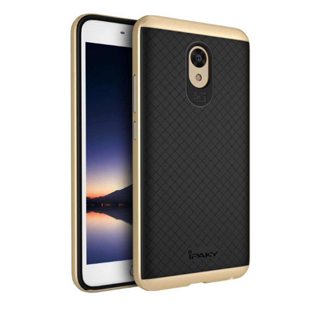 Funda Tipo Neo Hybrid (Pc+Tpu) Negra / Dorada para Meizu M5 Note