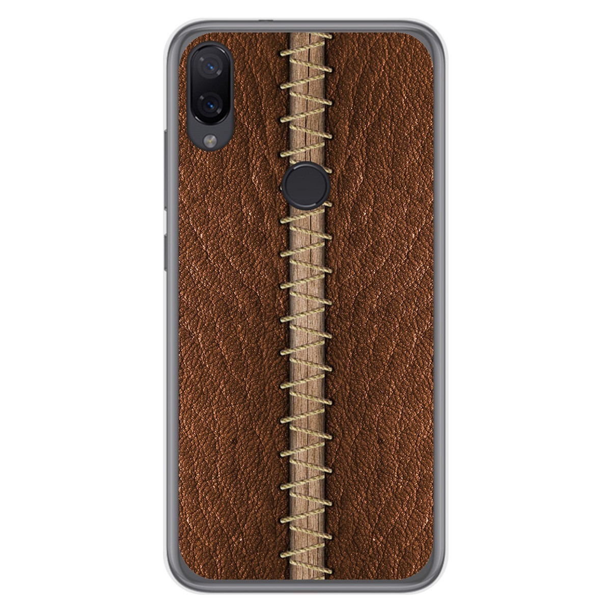 Funda Gel Tpu para Xiaomi Mi Play diseño Cuero 01 Dibujos