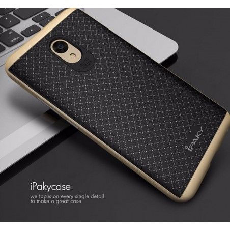 Funda Tipo Neo Hybrid (Pc+Tpu) Negra / Dorada para Meizu M5 Note