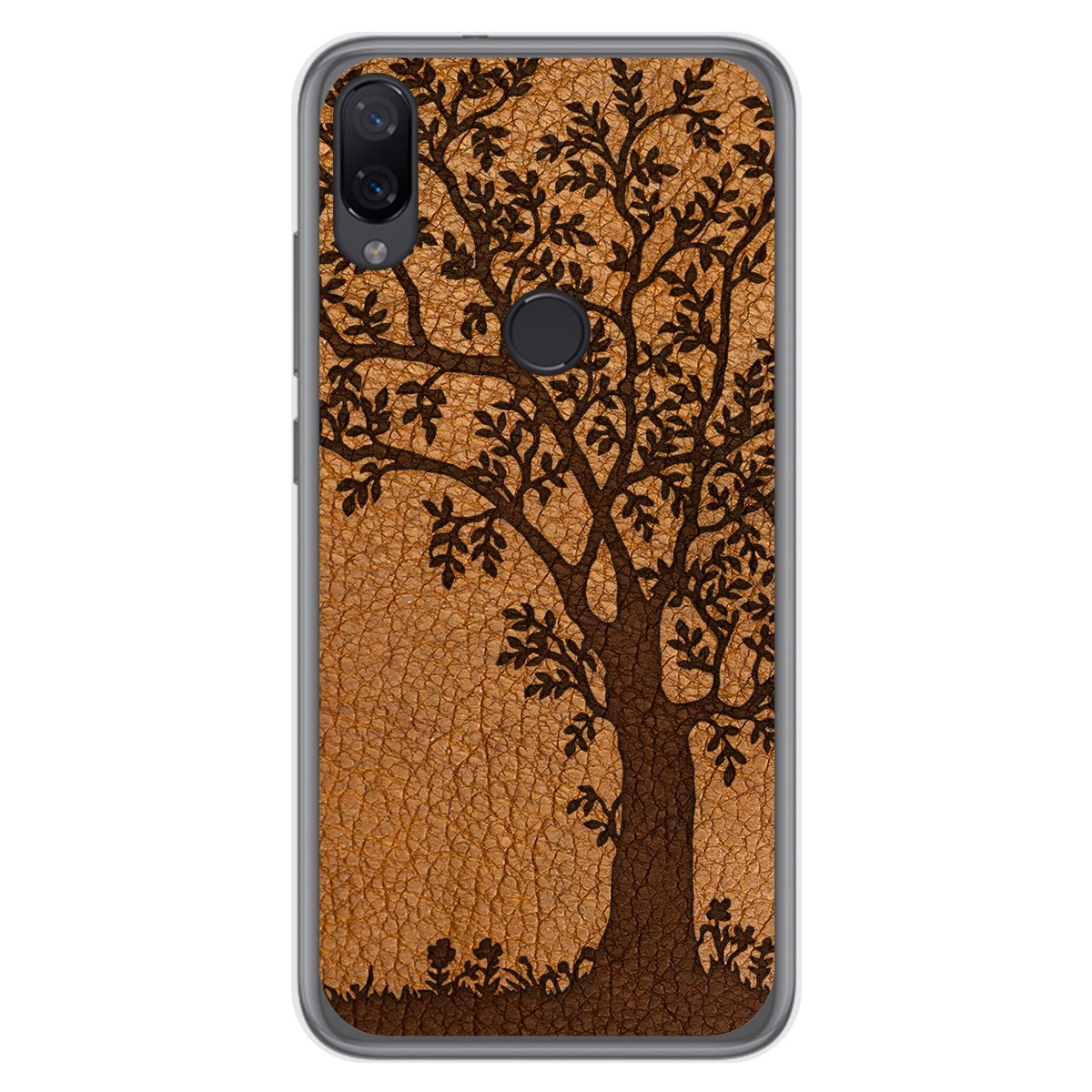 Funda Gel Tpu para Xiaomi Mi Play diseño Cuero 03 Dibujos