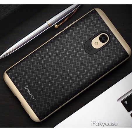 Funda Tipo Neo Hybrid (Pc+Tpu) Negra / Dorada para Meizu M5 Note