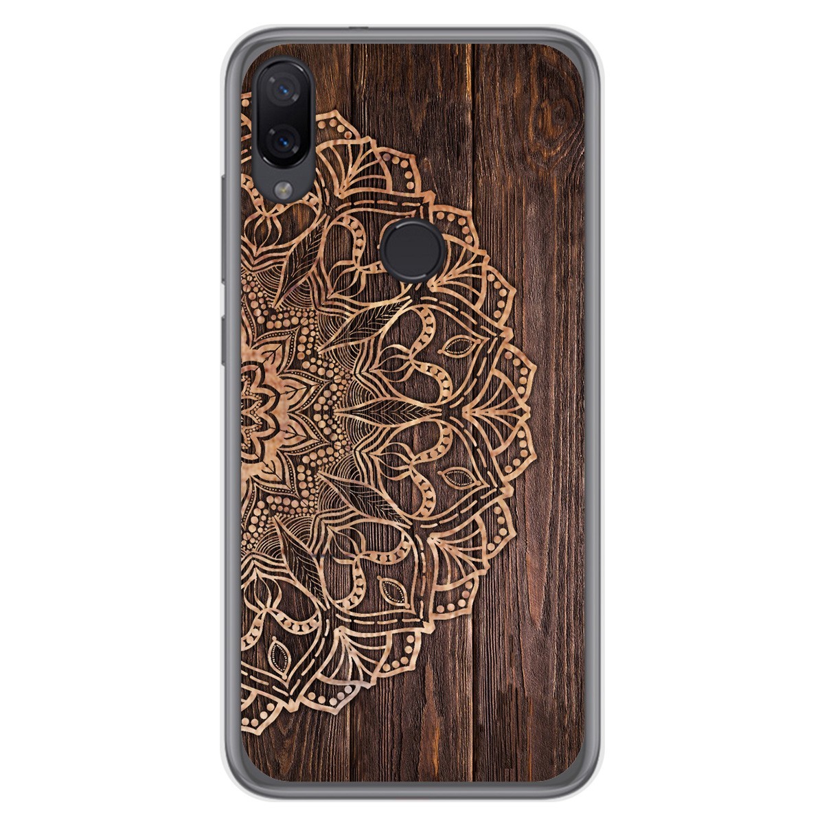 Funda Gel Tpu para Xiaomi Mi Play diseño Madera 06 Dibujos