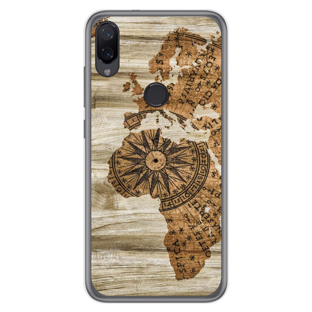 Funda Gel Tpu para Xiaomi Mi Play diseño Madera 07 Dibujos