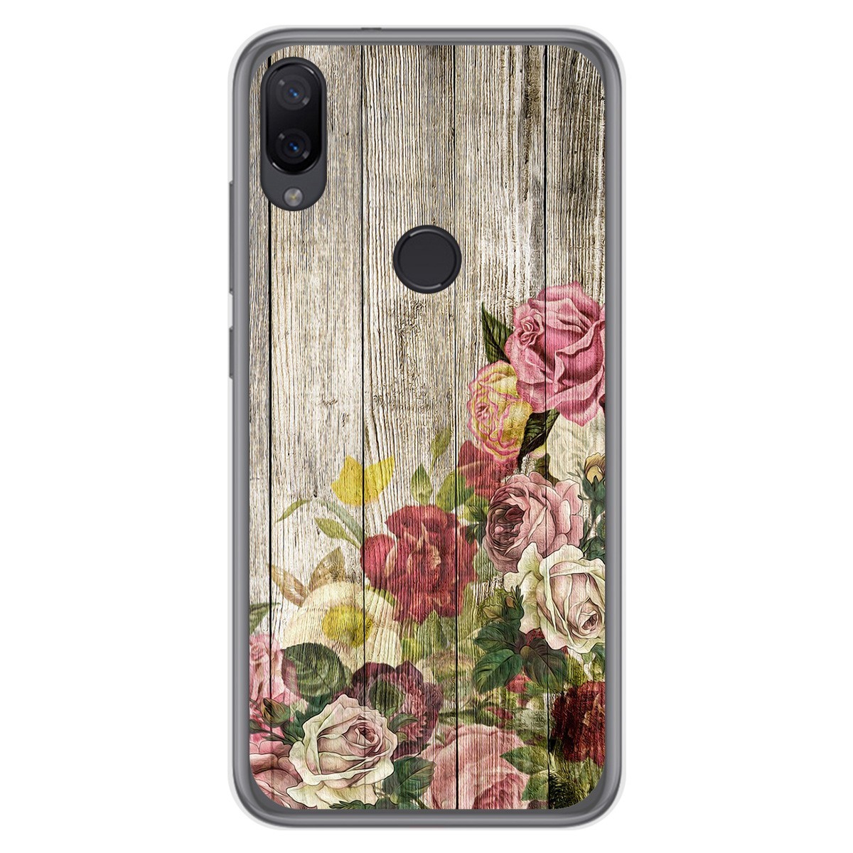 Funda Gel Tpu para Xiaomi Mi Play diseño Madera 08 Dibujos