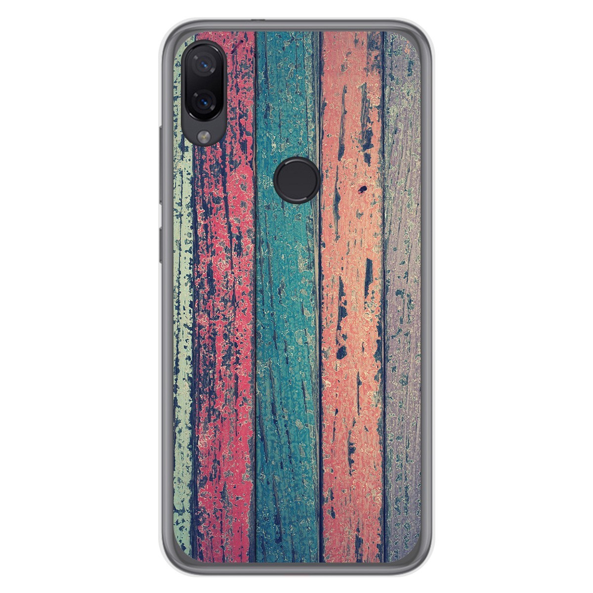 Funda Gel Tpu para Xiaomi Mi Play diseño Madera 10 Dibujos