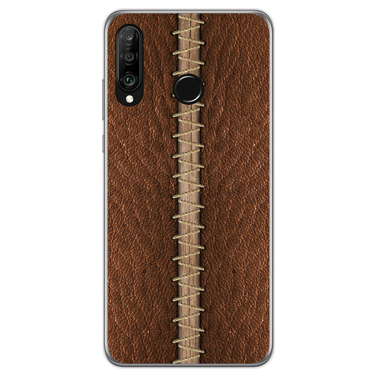 Funda Gel Tpu para Huawei P30 Lite diseño Cuero 01 Dibujos