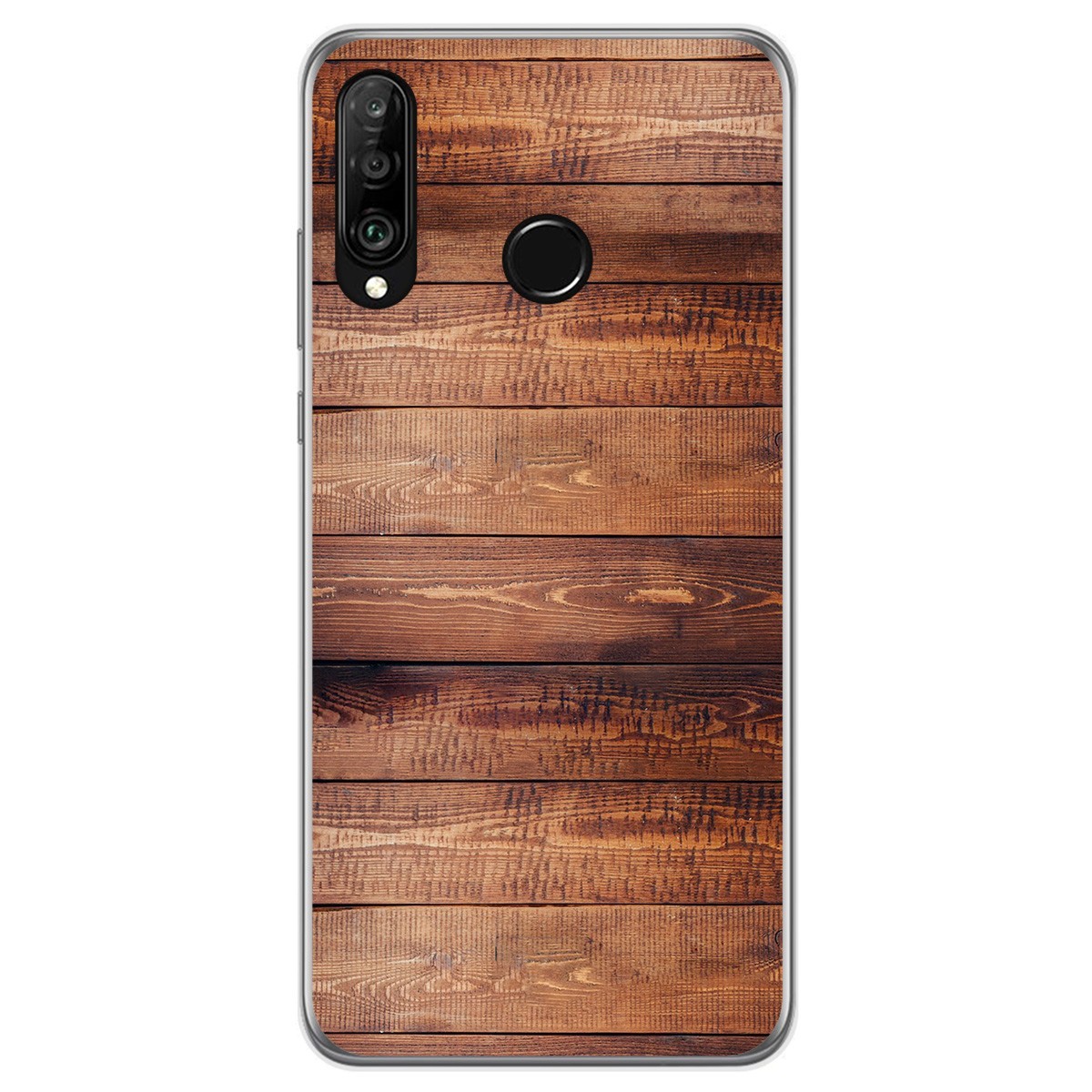 Funda Gel Tpu para Huawei P30 Lite diseño Madera 02 Dibujos