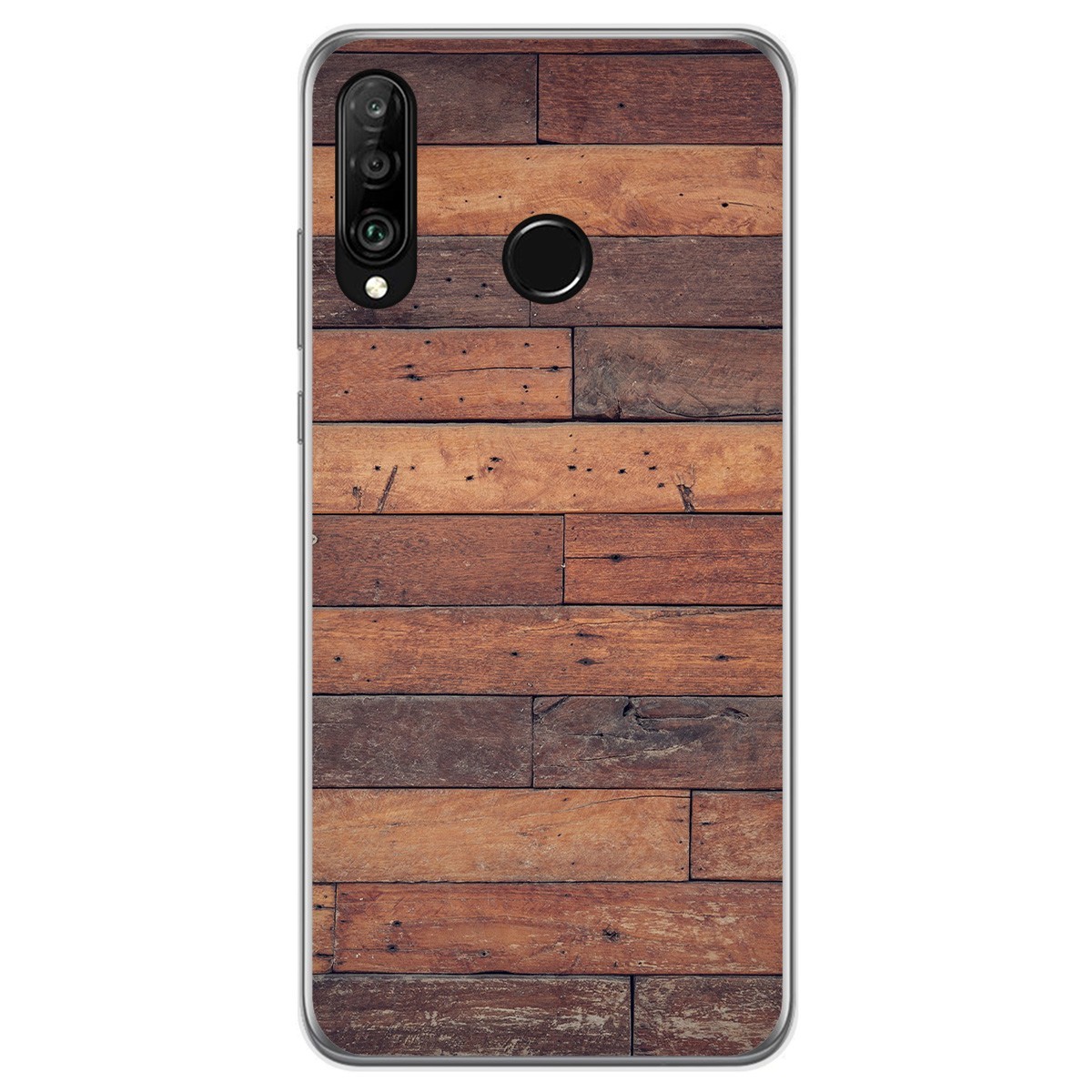 Funda Gel Tpu para Huawei P30 Lite diseño Madera 03 Dibujos