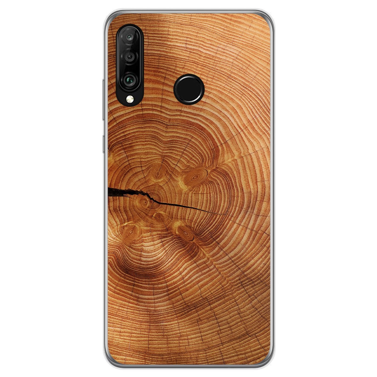 Funda Gel Tpu para Huawei P30 Lite diseño Madera 04 Dibujos