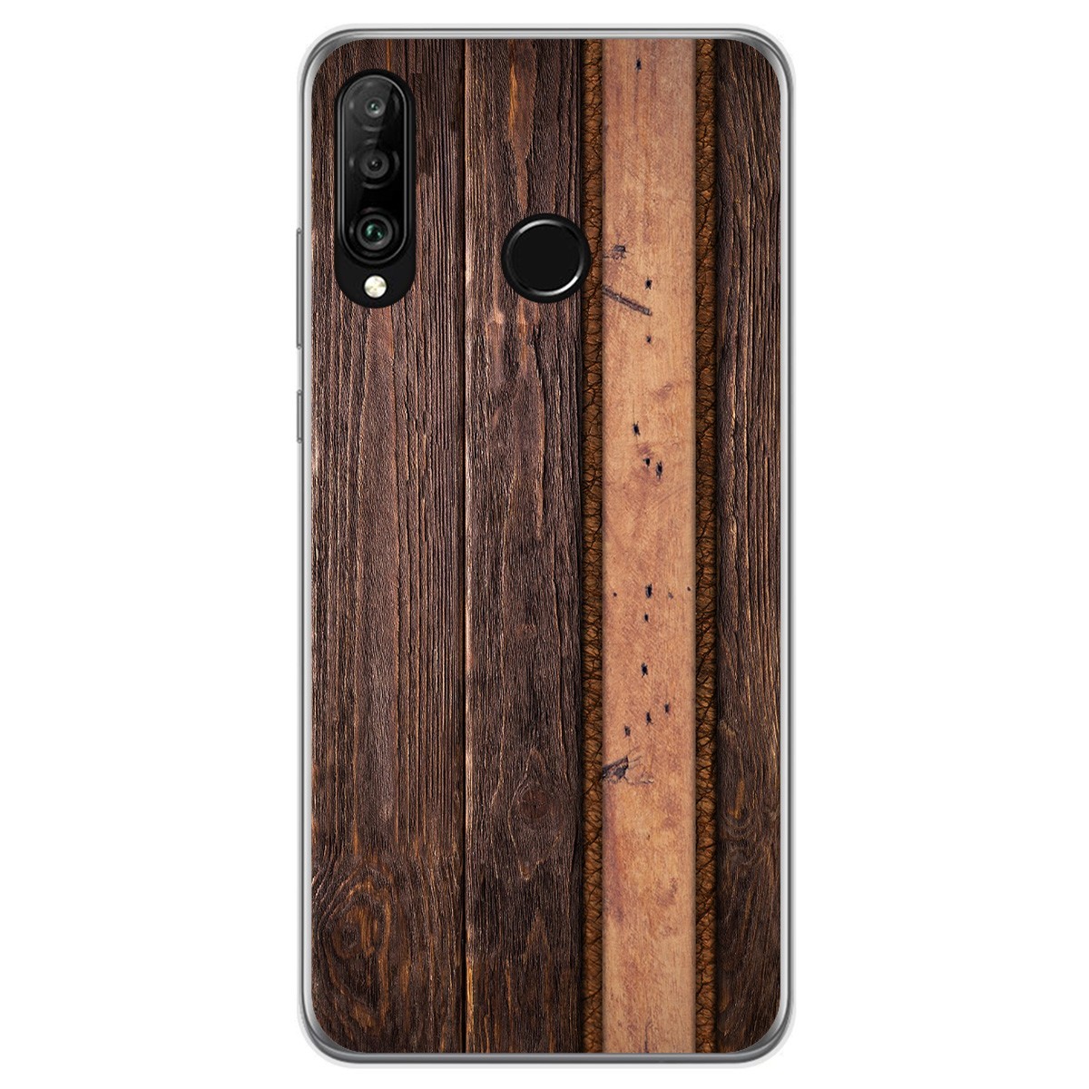 Funda Gel Tpu para Huawei P30 Lite diseño Madera 05 Dibujos