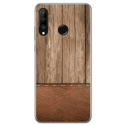 Funda Gel Tpu para Huawei P30 Lite diseño Madera 09 Dibujos