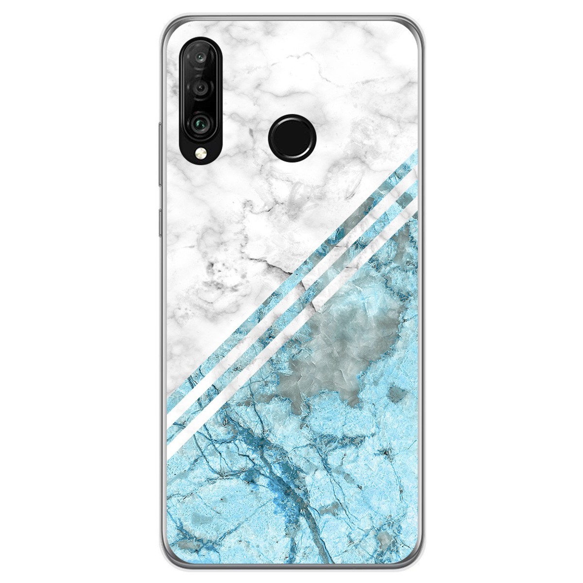 Funda Gel Tpu para Huawei P30 Lite diseño Mármol 02 Dibujos