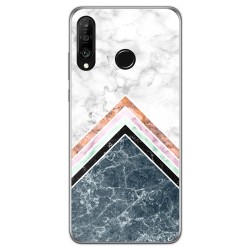 Funda Gel Tpu para Huawei P30 Lite diseño Mármol 05 Dibujos