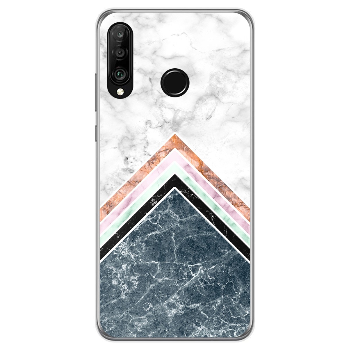 Funda Gel Tpu para Huawei P30 Lite diseño Mármol 05 Dibujos
