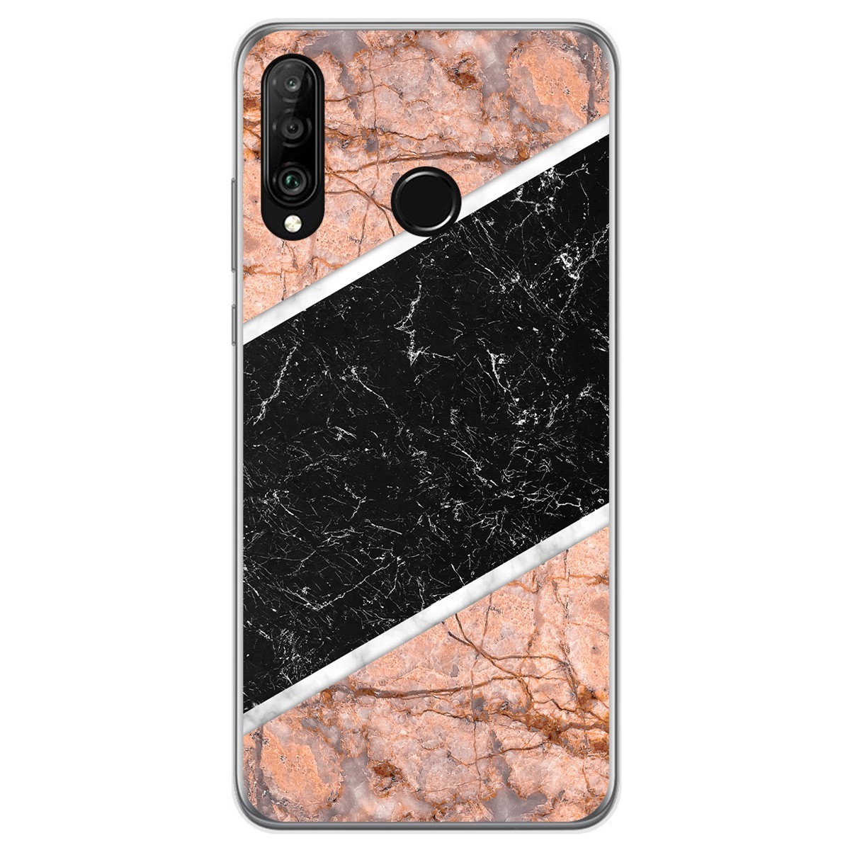 Funda Gel Tpu para Huawei P30 Lite diseño Mármol 07 Dibujos