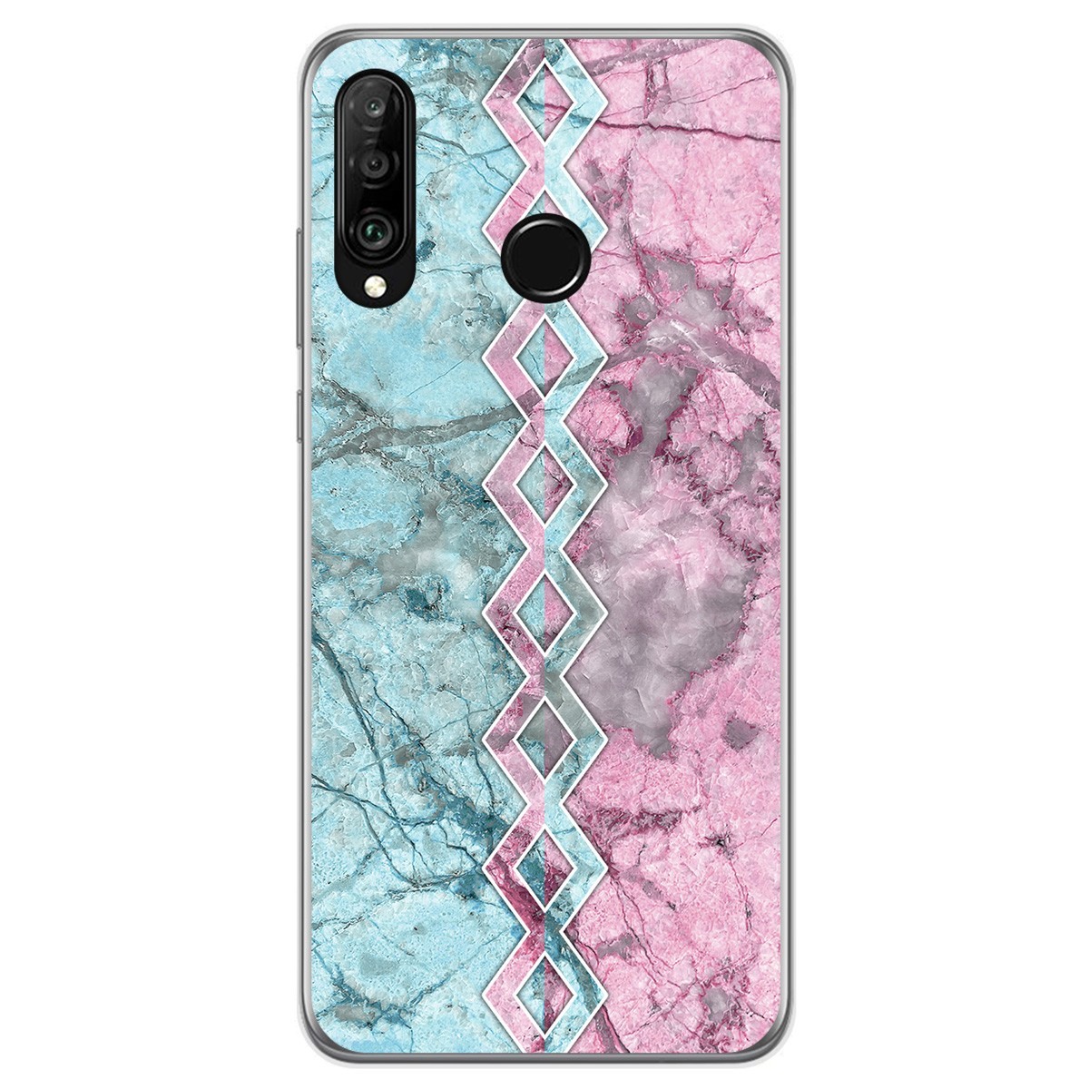 Funda Gel Tpu para Huawei P30 Lite diseño Mármol 08 Dibujos