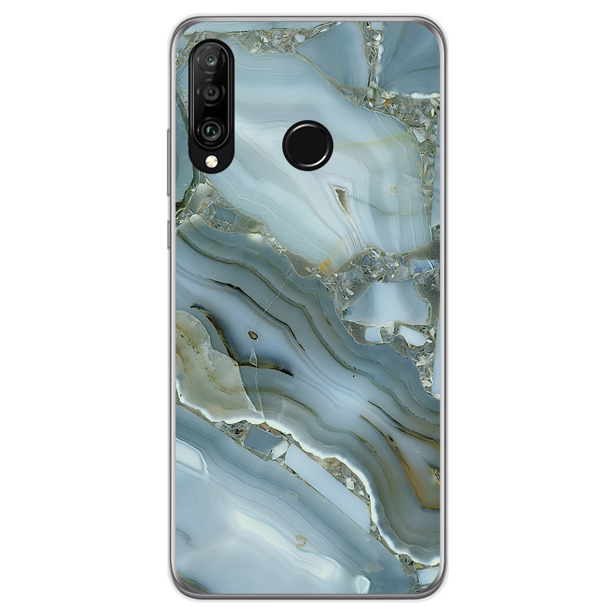 Funda Gel Tpu para Huawei P30 Lite diseño Mármol 09 Dibujos