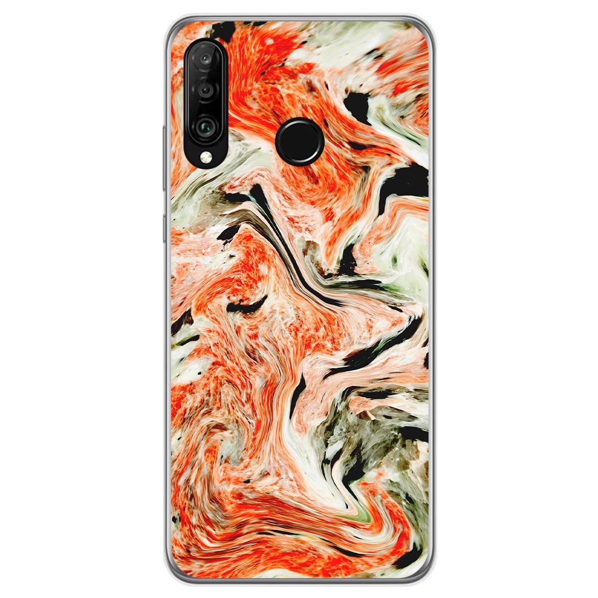Funda Gel Tpu para Huawei P30 Lite diseño Mármol 12 Dibujos