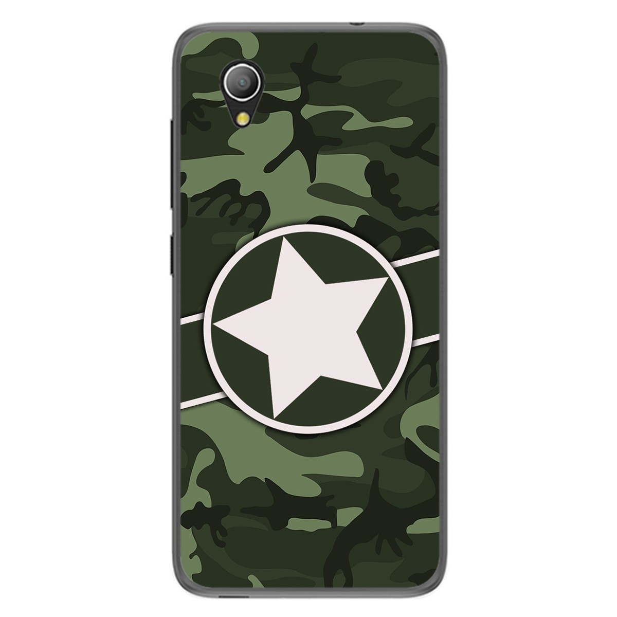 Funda Gel Tpu para Alcatel 1 2019 diseño Camuflaje 01 Dibujos