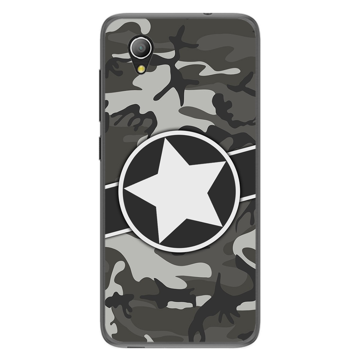 Funda Gel Tpu para Alcatel 1 2019 diseño Camuflaje 02 Dibujos