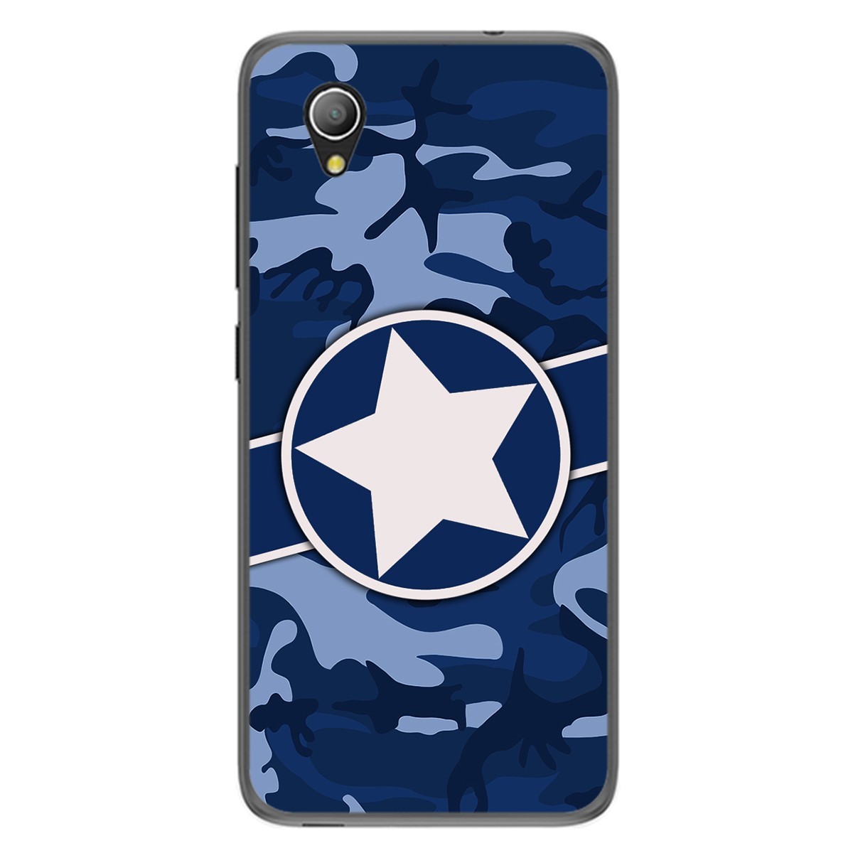 Funda Gel Tpu para Alcatel 1 2019 diseño Camuflaje 03 Dibujos