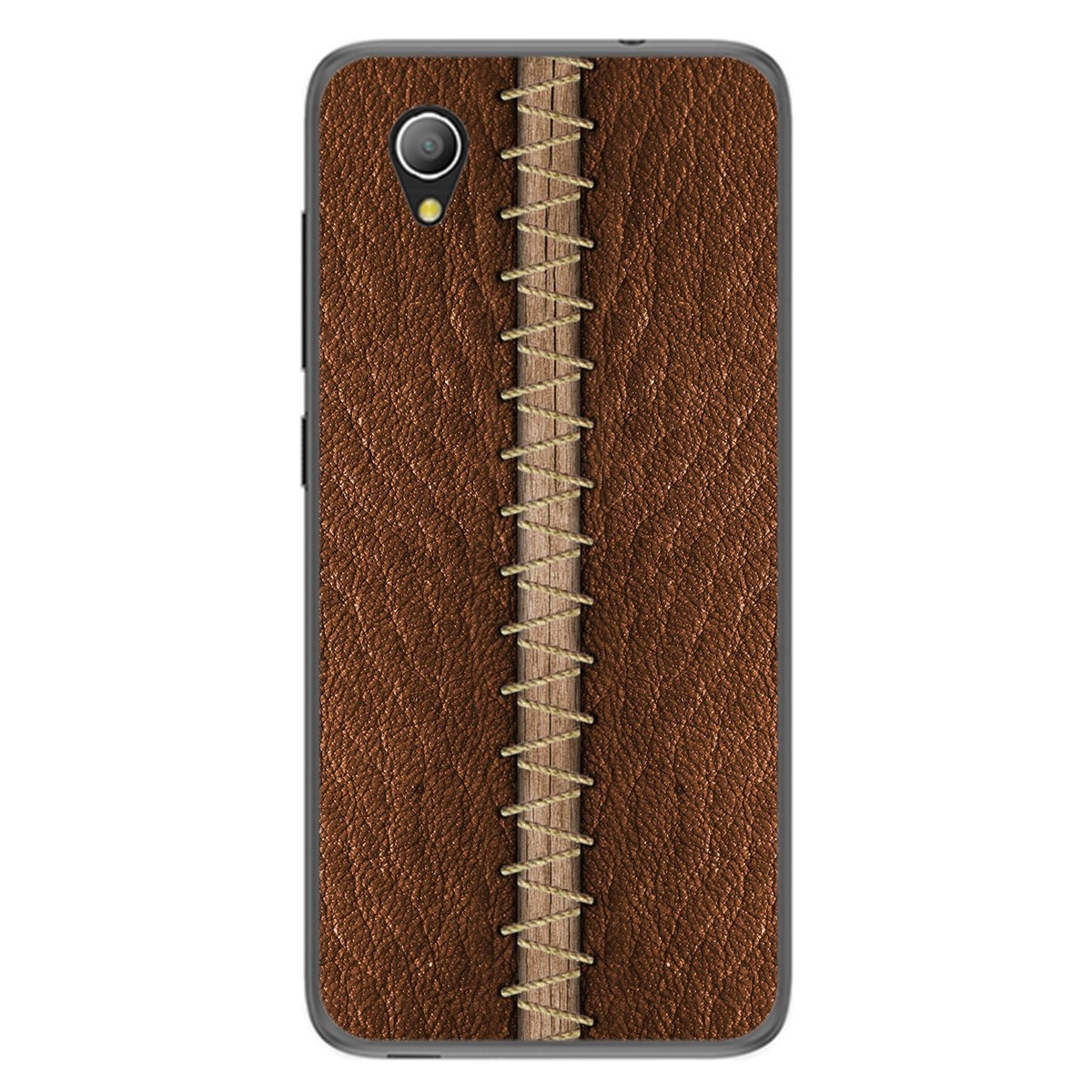 Funda Gel Tpu para Alcatel 1 2019 diseño Cuero 01 Dibujos