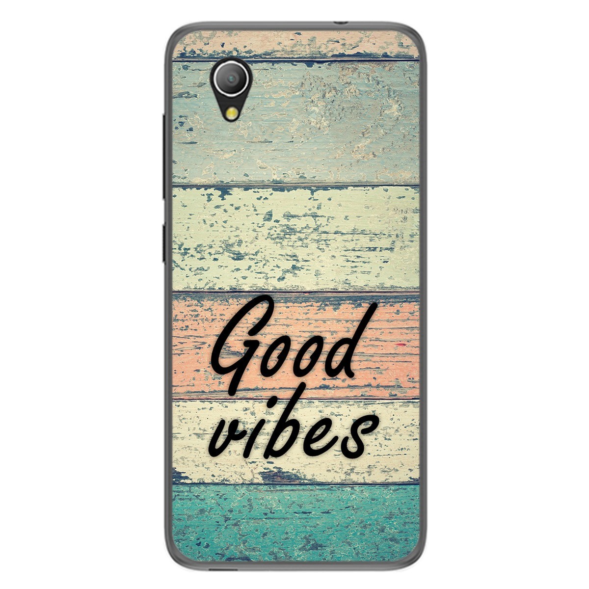Funda Gel Tpu para Alcatel 1 2019 diseño Madera 01 Dibujos