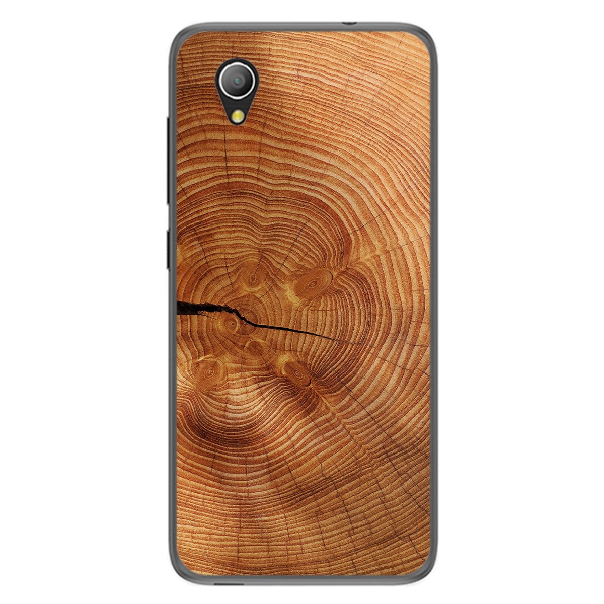 Funda Gel Tpu para Alcatel 1 2019 diseño Madera 04 Dibujos