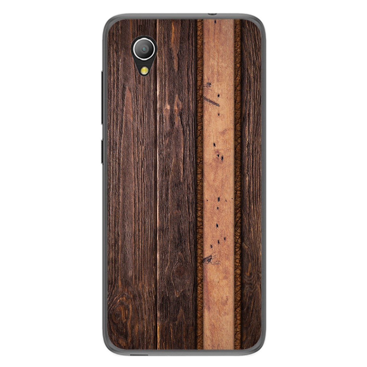 Funda Gel Tpu para Alcatel 1 2019 diseño Madera 05 Dibujos
