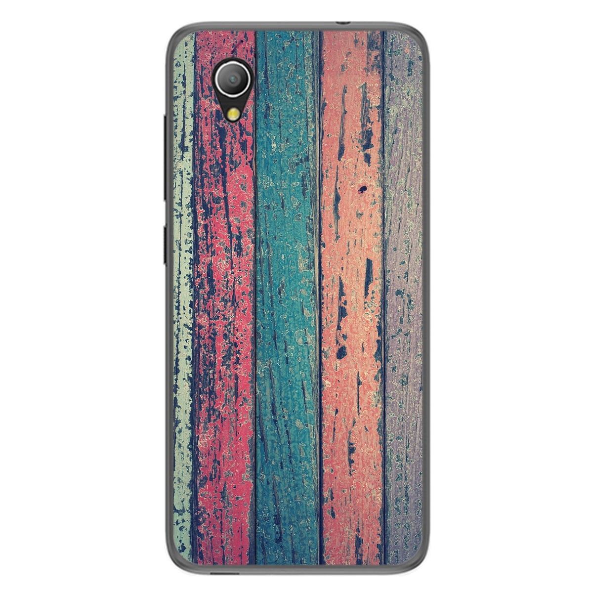 Funda Gel Tpu para Alcatel 1 2019 diseño Madera 10 Dibujos