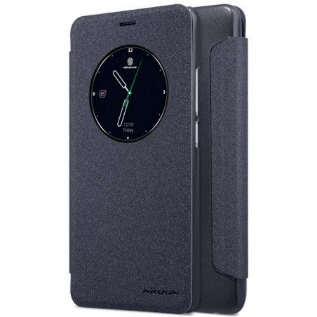 Funda Flip Negra Nillkin Modelo Sparkle para Meizu M5 Note