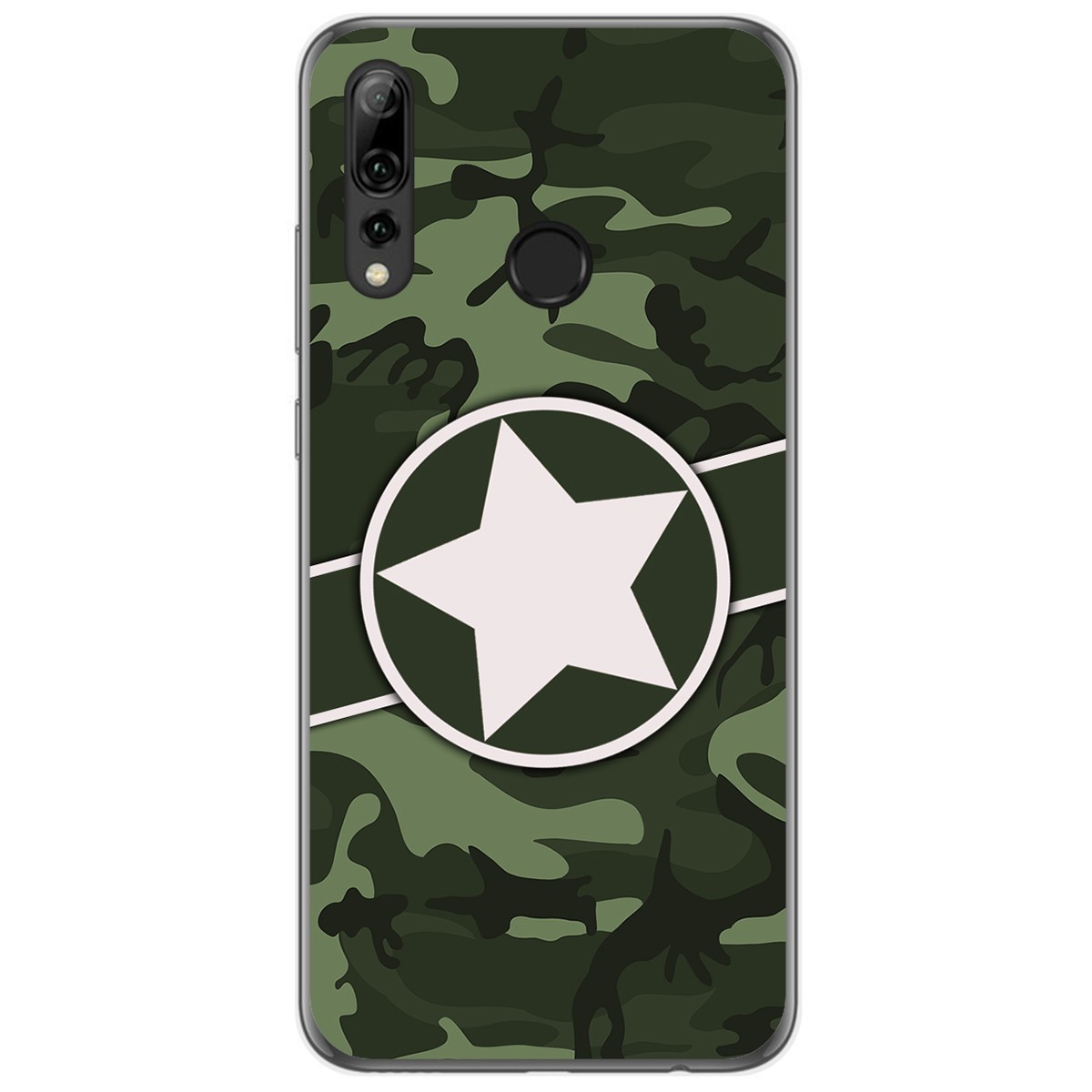 Funda Gel Tpu para Huawei P Smart Plus 2019 diseño Camuflaje 01 Dibujos