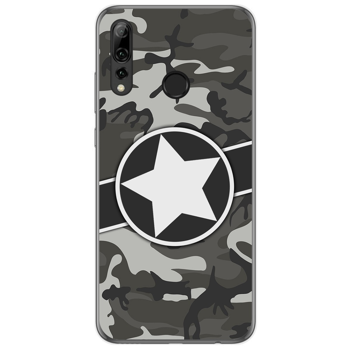 Funda Gel Tpu para Huawei P Smart Plus 2019 diseño Camuflaje 02 Dibujos