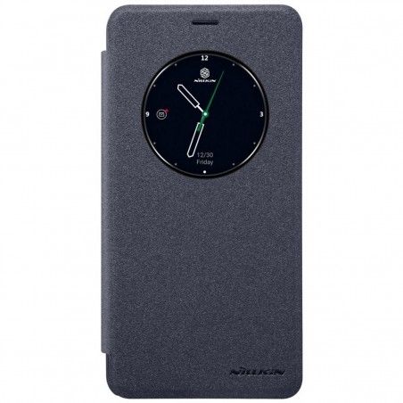Funda Flip Negra Nillkin Modelo Sparkle para Meizu M5 Note