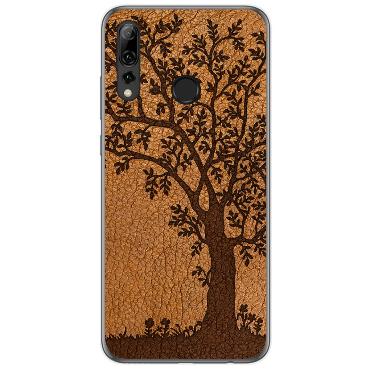 Funda Gel Tpu para Huawei P Smart Plus 2019 diseño Cuero 03 Dibujos