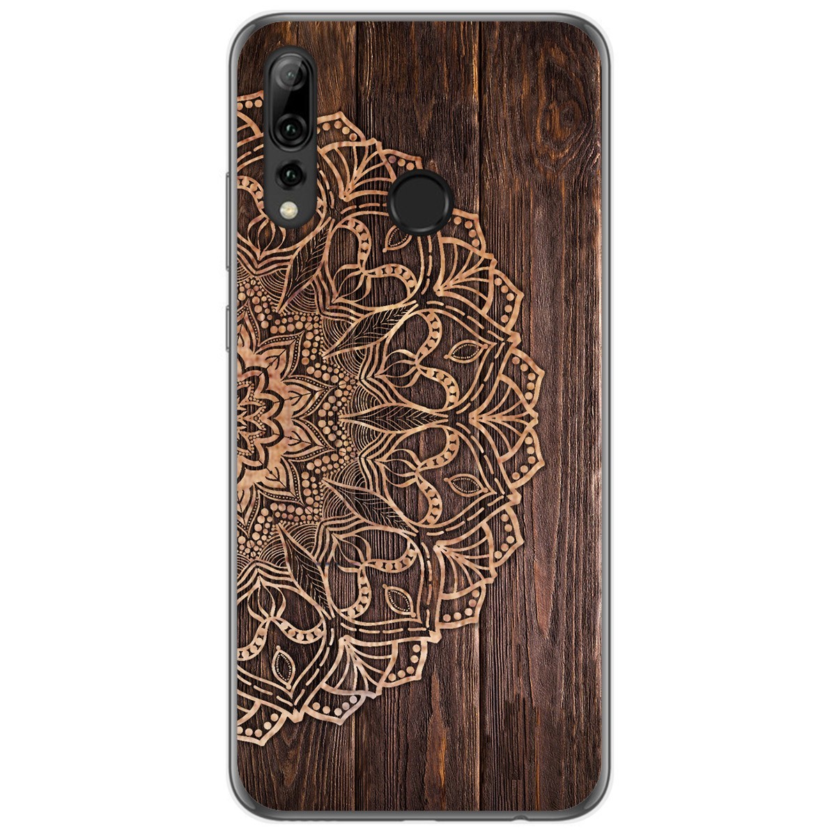 Funda Gel Tpu para Huawei P Smart Plus 2019 diseño Madera 06 Dibujos