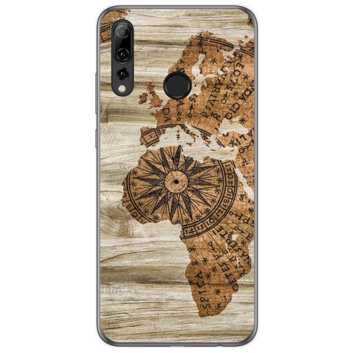 Funda Gel Tpu para Huawei P Smart Plus 2019 diseño Madera 07 Dibujos