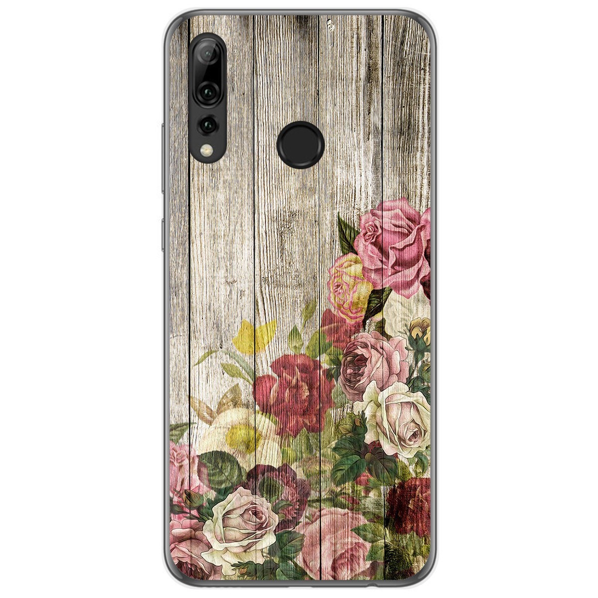 Funda Gel Tpu para Huawei P Smart Plus 2019 diseño Madera 08 Dibujos